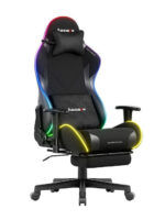 Huzaro Force 5.7 Υφασμάτινη Καρέκλα Gaming με RGB Φωτισμό και Υποπόδιο Μαύρη