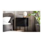 Bedside Tables Wooden Black 2 Pieces 45x39x59cm