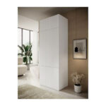 Bedside Table Pafos Wooden White 90x55.5x45cm