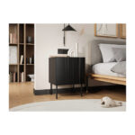 Bedside Tables Isla Wooden Black 2 Pieces 44.5x40x59cm