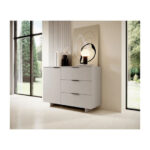 Alma Wooden Chest of Drawers Beige 120x41.5x90cm