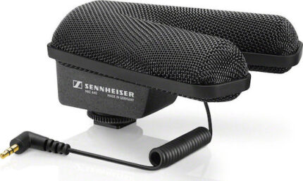 Sennheiser MKE 440 Condenser (Small Diaphragm) Microphone 3.5mm Shock Mounted for Camera