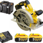 DEWALT DCS570P2 Δισκοπρίονο Brushless 18V 2x5Ah με Σύστημα Αναρρόφησης