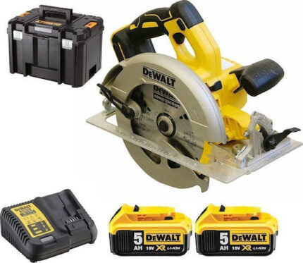 DEWALT DCS570P2 Δισκοπρίονο Brushless 18V 2x5Ah με Σύστημα Αναρρόφησης