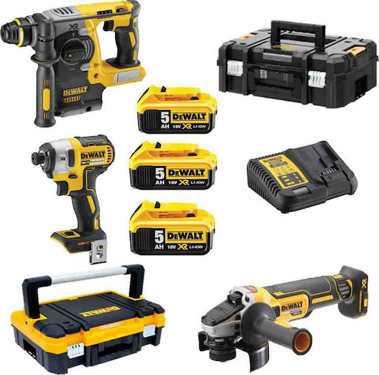xlarge_20181217174945_dewalt_dck305p3t.jpeg DEWALT DCK305P3T Σετ Δραπανοκατσάβιδο & Μπουλονόκλειδο Brushless 18V με 3 Μπαταρίες 5Ah και Θήκη - Image 1