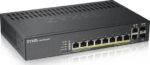 Zyxel GS1920-8HPV2 Managed L2 PoE+ Switch with 8 Gigabit (1Gbps) Ethernet Ports