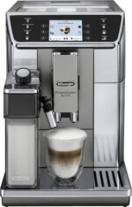 De'Longhi PrimaDonna Elite Αυτόματη Μηχανή Espresso 1450W Πίεσης 15bar για Cappuccino με Μύλο Άλεσης Ασημί