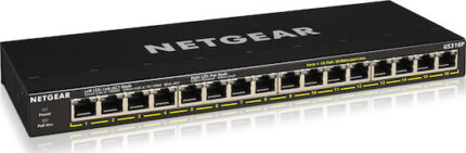 NetGear GS316P-100PES Unmanaged L2 Switch with 16 Gigabit (1Gbps) Ethernet Ports