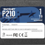 Patriot P210 SSD 1TB Type 2.5'' with SATA III Connection P210S1TB25