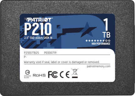 Patriot P210 SSD 1TB Type 2.5'' with SATA III Connection P210S1TB25