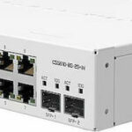 MikroTik CSS610-8G-2S+IN Managed L2 Switch with 8 Gigabit (1Gbps) Ethernet Ports and 2 SFP Ports