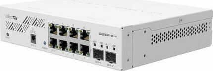 MikroTik CSS610-8G-2S+IN Managed L2 Switch with 8 Gigabit (1Gbps) Ethernet Ports and 2 SFP Ports