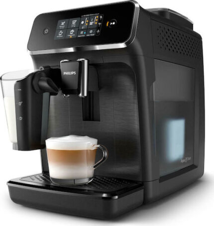 Philips Series 2200 Automatic Espresso Machine 1500W Pressure 15bar for Cappuccino with Grinder Black