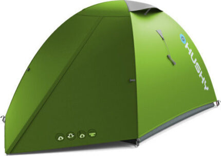 Husky Sawaj 2 Nylon Camping Igloo Tent Green with Double Cloth 3 Seasons for 2 People 230x215x120cm