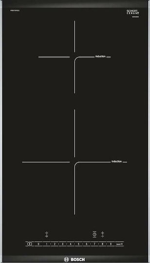 xlarge_20210215164852_bosch_pib375fb1e.jpeg Bosch Serie 6 Domino Induction Cooktop With Frame Autonomous with Child Lock Function 30.6x52.7εκ. - Image 1
