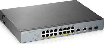 Zyxel GS1350-18HP Managed L2 PoE+ Switch with 16 Gigabit (1Gbps) Ethernet Ports and 2 SFP Ports