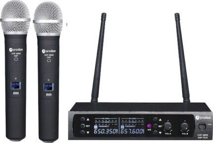 Prodipe UHF M850 DSP Duo Wireless Δυναμικό Microphone Handmade for Vocals