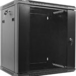 Lanberg WF01-6412-10B Wall Mounted Rack Cabinet 12U 60x45x64cm Black WF01-6412-10B