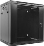 Lanberg WF01-6412-10B Wall Mounted Rack Cabinet 12U 60x45x64cm Black WF01-6412-10B