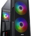 Modecom Amirani ARGB Gaming Midi Tower Computer Case with Side Window Black