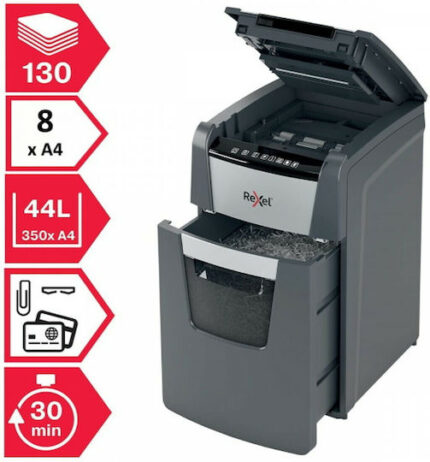 Rexel AUTO+ 130X P4 Cross Cut 130-Sheet Paper Shredder