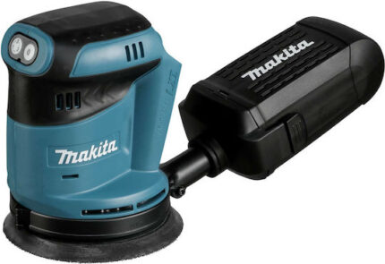 Makita Solo Battery Powered Eccentric Sander 125mm Battery 18V with Speed Control and with Suction System