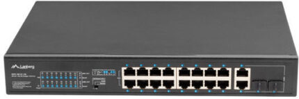 Lanberg RSFE-16P-2C-150 Unmanaged L2 PoE+ Switch με 16 Θύρες Ethernet και 2 SFP Θύρες