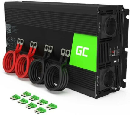 Green Cell Car Inverter to Converter 12V DC in 230V AC with 1xUSB