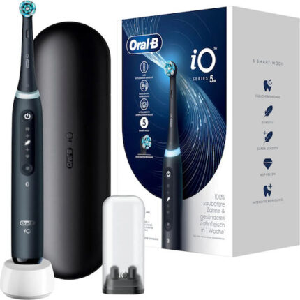 Oral-B iO Series 5 Electric Toothbrush with Pressure Sensor and Travel Case Matt Black