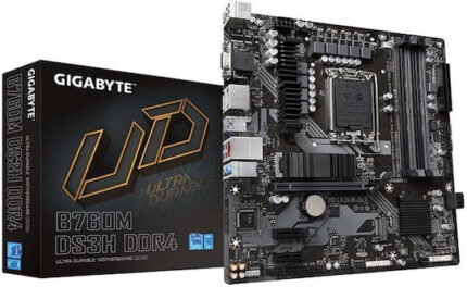 Gigabyte B760M DS3H DDR4 rev. 1.0 Motherboard Micro ATX with Intel 1700 Socket
