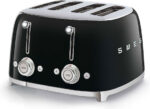 Smeg Toaster 4 Slots 2000W Black