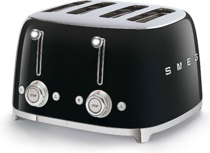 Smeg Toaster 4 Slots 2000W Black