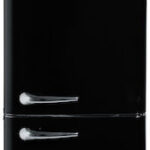 Ravanson Retro Fridge-Freezer 250lt H188.5xW54.5xD55cm Black LKK-250RB