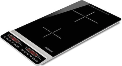 G3Ferrari Induction Countertop Double Burner Black