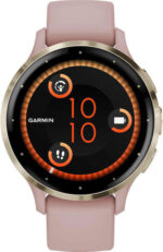Garmin Venu 3S Stainless Steel 41mm Waterproof Smartwatch with Heart Rate Monitor (Soft Gold Stainless Steel Bezel with Dust Rose Case and Silicone Band)