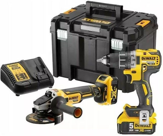 xlarge_20231106142458_dewalt_dck2020p2t_set_goniakos_trochos_drapanokatsavido_18v_me_2_mpataries.jpeg Dewalt Set Angle Wheel & Drill Driver 18V with 2 Batteries 5Ah and Case - Image 1