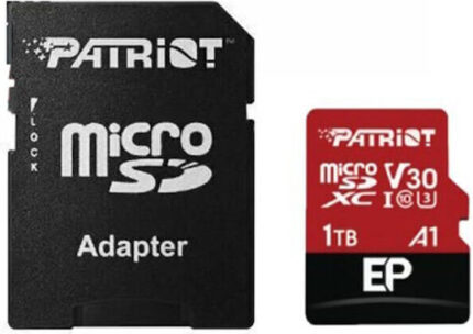 Patriot EP Series microSDXC 512GB U3 V30 A1 UHS-I 90MB/s με αντάπτορα