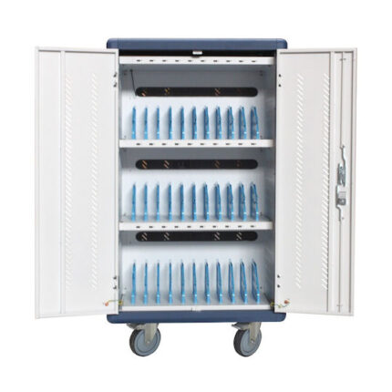 Techly Charging Station with 30 USB-A Output Ports White Blue