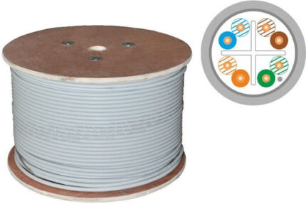 Q-Lantec U/UTP Cat.6 (Gigabit) Network Cable Ethernet 305m Gray