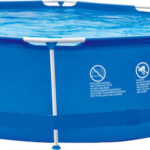 Enero Στρογγυλή Πισίνα PVC 1136lt με Μεταλλικό Σκελετό Μπλε
