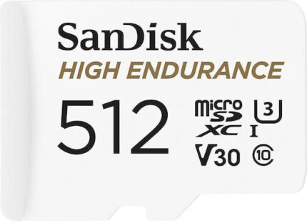 Sandisk High Endurance microSDXC 512GB Class 10 UHS-I 100MB/s με αντάπτορα