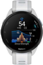 Garmin Forerunner 165 43mm Waterproof Smartwatch with Heart Rate Monitor (Mist Gray/Whitestone)