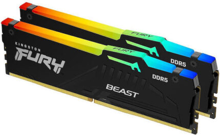 Kingston Fury Beast RGB DDR5 32GB RAM with 2x16GB Modules and Speed 6000 for Desktop