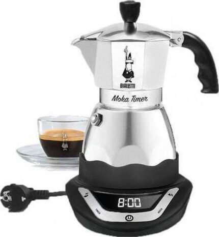 Bialetti Electric Stovetop Espresso Pot 2 Cups Brown