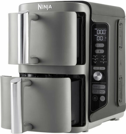 Ninja Double Stack XL Air Fryer with Double Detachable Bucket 9.5lt Gray
