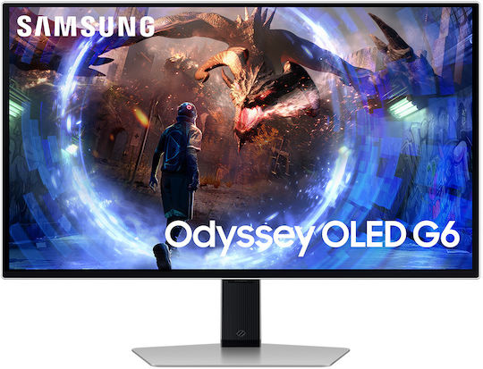 xlarge_20240617124430_samsung_odyssey_g6_g60sd_qd_oled_hdr_monitor_27_qhd_2560by1440_360hz_me_chrono_apokrisis_0_3ms_gtg.jpeg Samsung Odyssey G6 G60SD QD-OLED HDR Monitor 27" QHD 2560x1440 360Hz with 0.03ms GTG Response Time Silver - Image 1