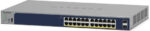 NetGear Managed L2 / L3 PoE+ Switch with 24 Gigabit (1Gbps) Ethernet Ports and 4 SFP Ports