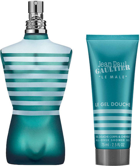 xlarge_20240625162653_jean_paul_gaultier_le_male_set.jpeg Jean Paul Gaultier Le Male Edt 125v Gel7 - Image 1