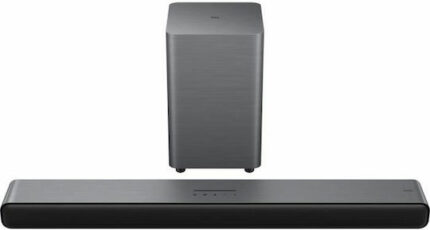 TCL Soundbar 2.1 Bluetooth and HDMI 40W with Wireless Subwoofer and Remote Control Black TCL S55H