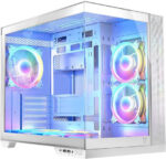 Modecom Panorama ARGB 5F Gaming Midi Tower Computer Case with Side Window White